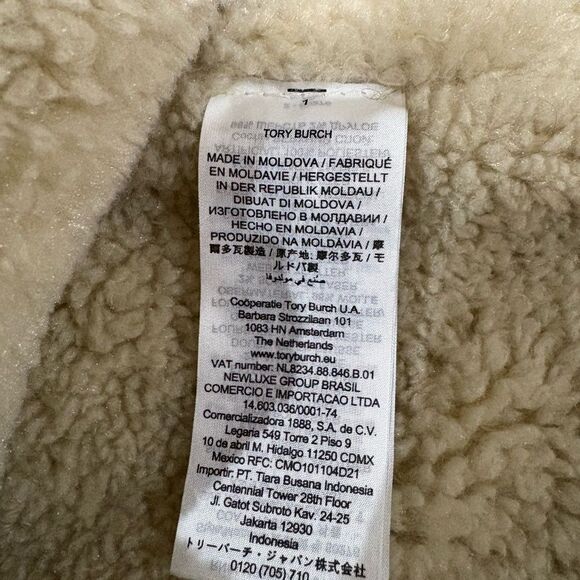 Tory Burch Plaid Shearling Blanket Madras Coat - Picture 9 of 9